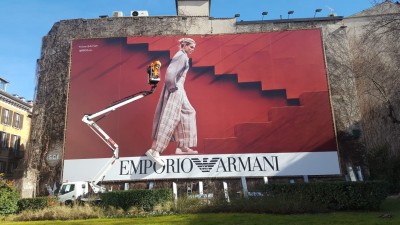 Billboards Emporio Armani com Impressão 3D